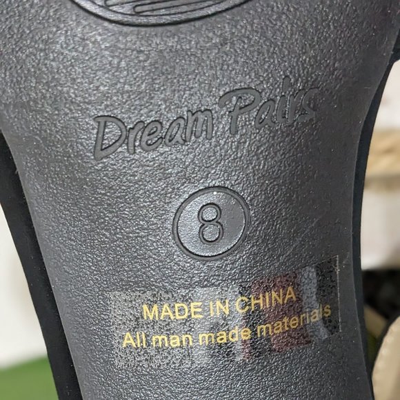 DREAM PAIRS Women's Low Heel Ankle Strap Pumps Suede Shoes Size 8 Black - Picture 7 of 8